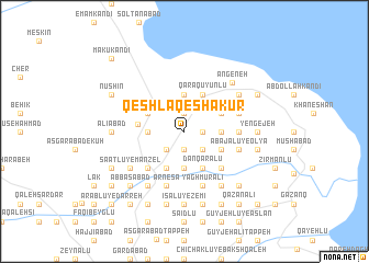 map of Qeshlāq-e Shakūr