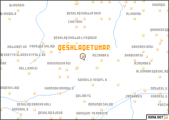 map of Qeshlāq-e Tūmār