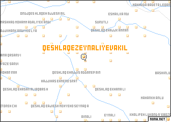 map of Qeshlāq-e Zeynālī-ye Vakīl