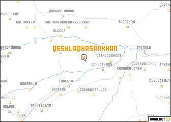 map of Qeshlāq Ḩasan Khān