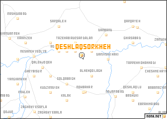 map of Qeshlāq Sorkheh