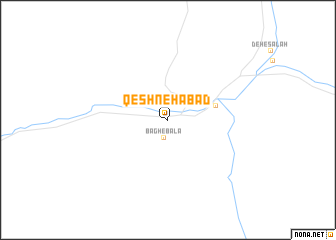 map of Qeshnehābād