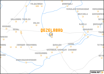 map of Qezelābād