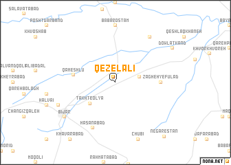 map of Qezel ‘Alī