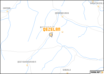 map of Qezelān