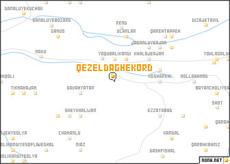 map of Qezeldāgh-e Kord