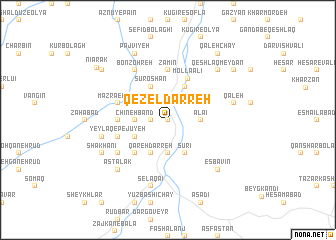 map of Qezel Darreh