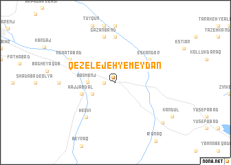 map of Qezelejeh-ye Meydān