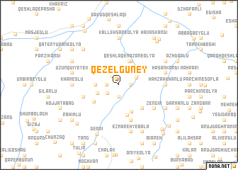 map of Qezel Gūney