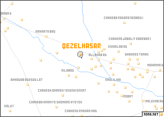 map of Qezel Ḩaşār