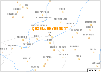 map of Qezeljeh-ye Sādāt