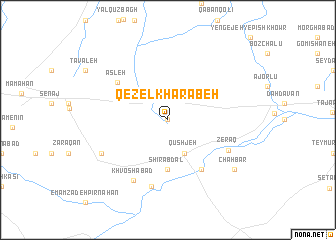 map of Qezel Kharābeh