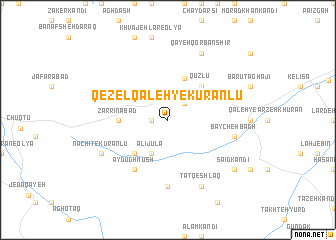 map of Qezel Qal‘eh-ye Kūrānlū