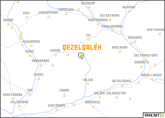 map of Qezel Qal‘eh