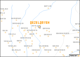 map of Qezel Qayeh