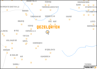 map of Qezel Qayeh