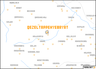 map of Qezel Tappeh-ye Bayāt