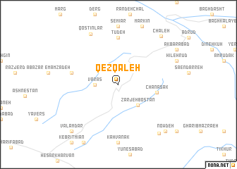 map of Qez Qal‘eh