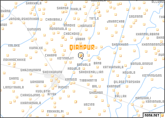 map of Qiāmpur