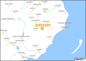 map of Qianshan