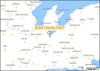 map of Qiaotouhuzhen