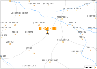 map of Qīās Kandī