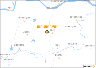 map of Qichongyan