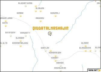 map of Qiddat al Mashājir