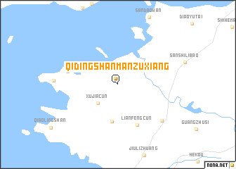 map of Qidingshanmanzuxiang