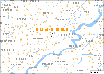 map of Qila Sikhanwāla