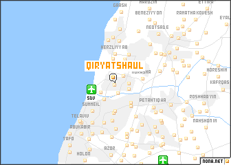 map of Qiryat Shaʼul