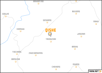 map of Qishe