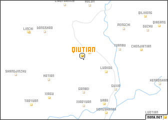 map of Qiutian