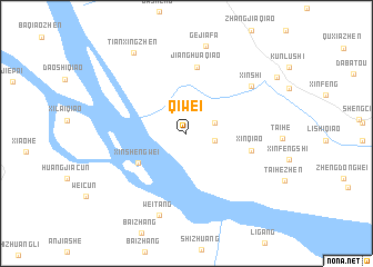 map of Qiwei