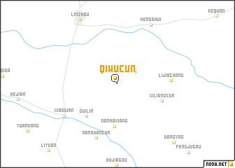 map of Qiwucun