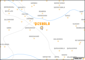 map of Qīz-e Bālā