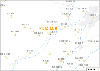 map of Qızılca