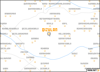 map of Qīz Ūlan