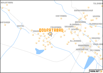 map of Qodratābād