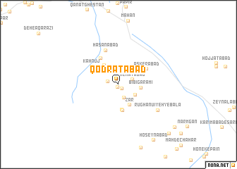 map of Qodratābād