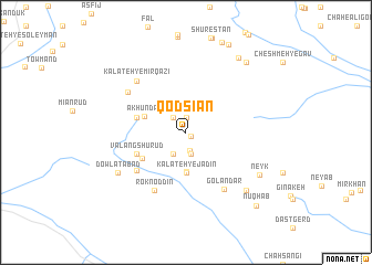 map of Qodsīān