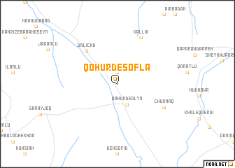 map of Qohūrd-e Soflá