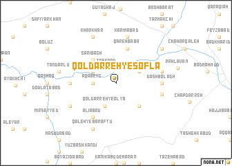 map of Qoldarreh-ye Soflá