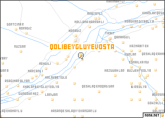 map of Qolī Beyglū-ye Vosţá