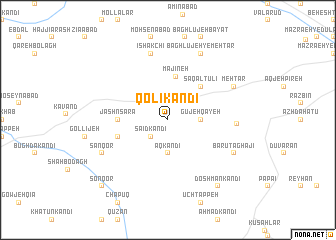 map of Qolī Kandī