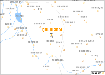 map of Qolī Kandī