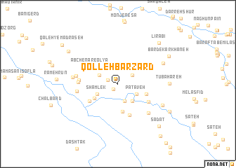 map of Qolleh Barzard
