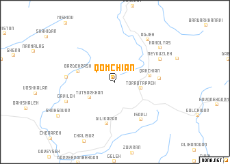 map of Qomchīān