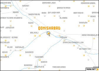 map of Qomīshābād