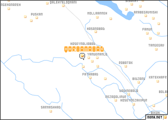 map of Qorbānābād